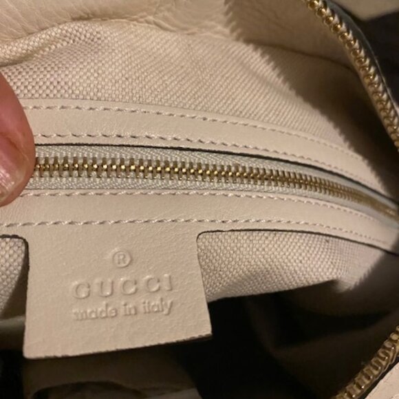 NWT, Rare Gucci White Calfskin Leather  Medium Madison Hobo Bag - Picture 11 of 12
